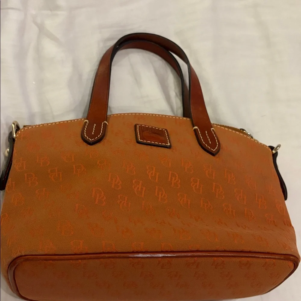 Dooney & Bourke Ruby mini Satchel Crossbody Bag in burnt orange/rust brown - Picture 3 of 16